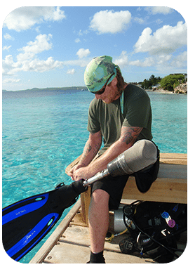 Bonaire's calm conditions make it the ideal place for handicapped divers.