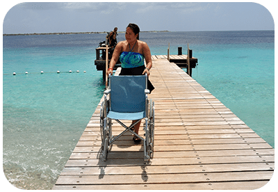 Some docks at dive facilities are wheelchair accessible.