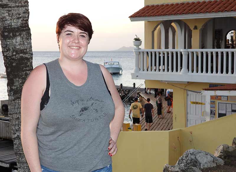Lydia Pearce hopes to relocate to Bonaire after her studies in marine biology.