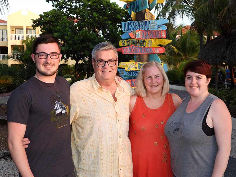 The Pearce Family--two generations whose lives were changed by Bonaire.