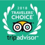 Selected as a 2018 Travelers' Choice Recipient by TripAdvisor