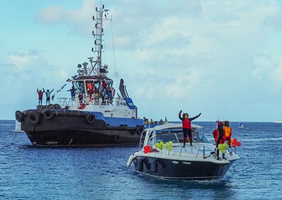 Sanikolas arriving by boat in November 2022 Sanikolas arriving by boat in November 2022