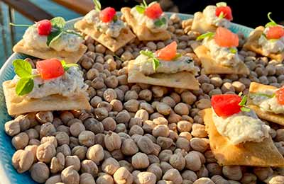 A crispy bite at the start of the meal