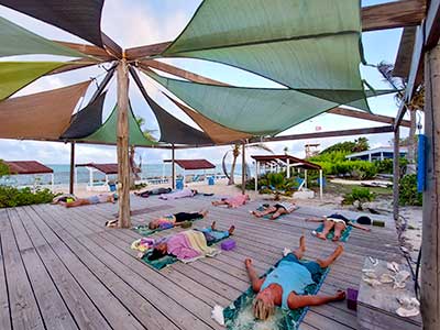 Group Yoga at Sorobon Beach Resort