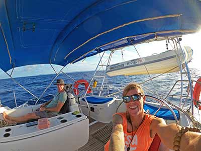 Patrick and Linda, owners of SoloBon Sailing