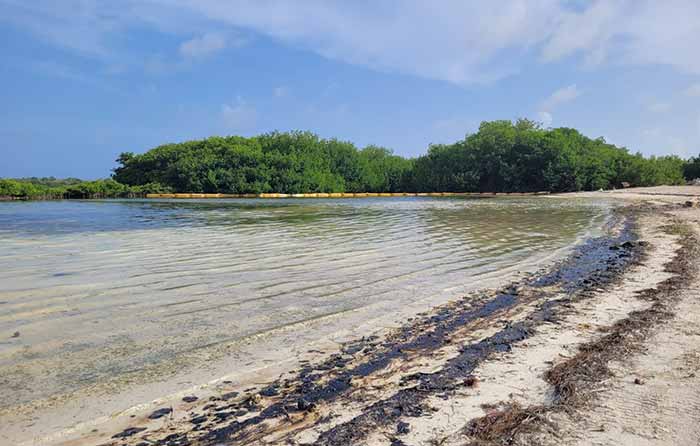 Oil Spill reaches Bonaire's east coast.