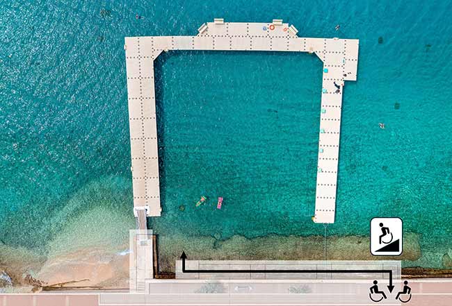 Accessibility ramp construction at Parke Tului on Bonaire