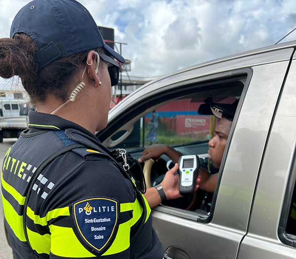 Bonaire Police performing Safety checks