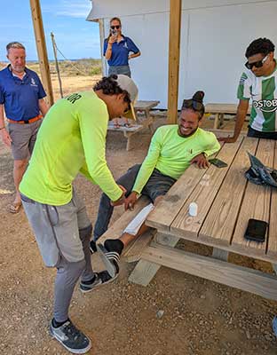Let's Go Dive Bonaire trains the staff at Bonaire Landsailing Adventures