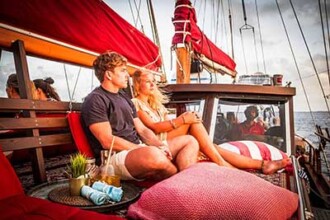 Relaxing on the comfortable seats while enjoying the changing scenery.