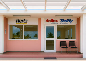 Hertz office location at the airport